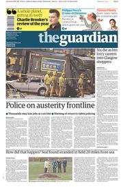 The Guardian () Newspaper Front Page for 23 December 2014