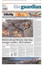 The Guardian () Newspaper Front Page for 23 January 2014