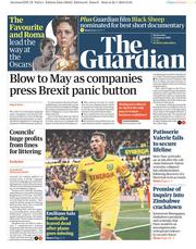 The Guardian () Newspaper Front Page for 23 January 2019