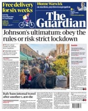 The Guardian () Newspaper Front Page for 23 March 2020