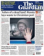 The Guardian () Newspaper Front Page for 23 March 2022