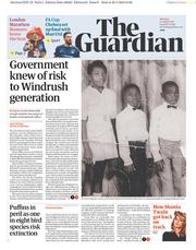 The Guardian () Newspaper Front Page for 23 April 2018