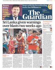 The Guardian () Newspaper Front Page for 23 April 2019