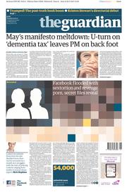The Guardian () Newspaper Front Page for 23 May 2017