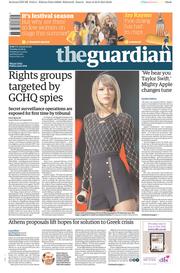 The Guardian () Newspaper Front Page for 23 June 2015