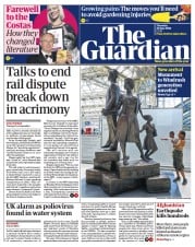 The Guardian () Newspaper Front Page for 23 June 2022