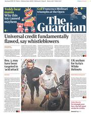 The Guardian () Newspaper Front Page for 23 July 2018