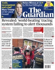 The Guardian () Newspaper Front Page for 23 July 2020