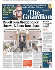 The Guardian () Newspaper Front Page for 23 September 2019