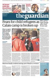 The Guardian () Newspaper Front Page for 24 October 2016