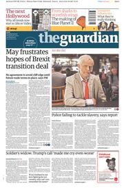 The Guardian () Newspaper Front Page for 24 October 2017
