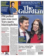 The Guardian () Newspaper Front Page for 24 January 2022