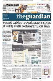 The Guardian () Newspaper Front Page for 24 February 2015