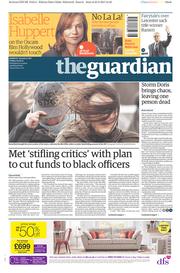 The Guardian () Newspaper Front Page for 24 February 2017