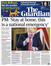 The Guardian () Newspaper Front Page for 24 March 2020