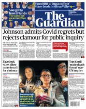 The Guardian () Newspaper Front Page for 24 March 2021