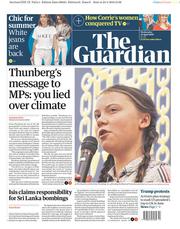 The Guardian () Newspaper Front Page for 24 April 2019