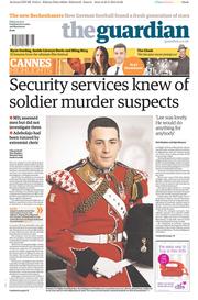 The Guardian () Newspaper Front Page for 24 May 2013