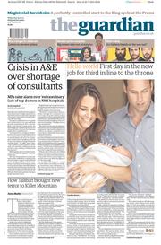The Guardian () Newspaper Front Page for 24 July 2013