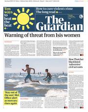 The Guardian () Newspaper Front Page for 24 July 2018
