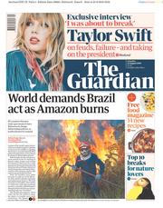 The Guardian () Newspaper Front Page for 24 August 2019