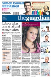 The Guardian () Newspaper Front Page for 24 September 2011