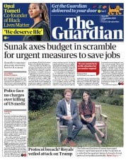The Guardian () Newspaper Front Page for 24 September 2020