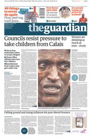 The Guardian () Newspaper Front Page for 25 October 2016