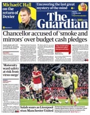 The Guardian () Newspaper Front Page for 25 October 2021
