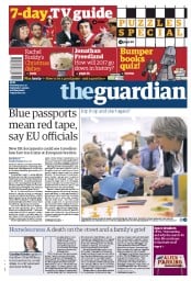 The Guardian () Newspaper Front Page for 25 December 2017