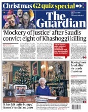 The Guardian () Newspaper Front Page for 25 December 2019