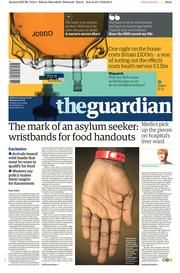 The Guardian () Newspaper Front Page for 25 January 2016