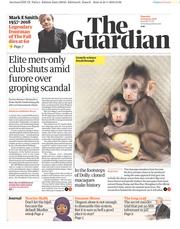 The Guardian () Newspaper Front Page for 25 January 2018