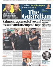 The Guardian () Newspaper Front Page for 25 January 2019