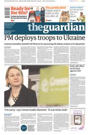 The Guardian () Newspaper Front Page for 25 February 2015