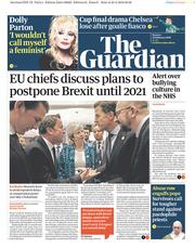 The Guardian () Newspaper Front Page for 25 February 2019