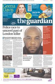 The Guardian () Newspaper Front Page for 25 March 2017