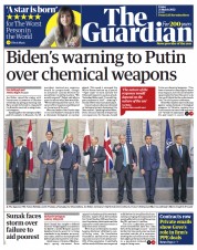 The Guardian () Newspaper Front Page for 25 March 2022