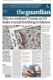 The Guardian () Newspaper Front Page for 25 May 2017