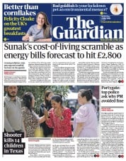 The Guardian () Newspaper Front Page for 25 May 2022