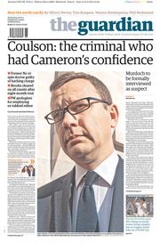 The Guardian () Newspaper Front Page for 25 June 2014