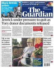 The Guardian () Newspaper Front Page for 25 June 2020