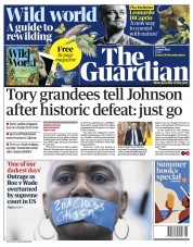 The Guardian () Newspaper Front Page for 25 June 2022