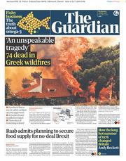 The Guardian () Newspaper Front Page for 25 July 2018