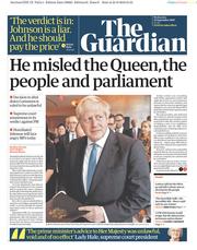 The Guardian () Newspaper Front Page for 25 September 2019