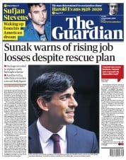 The Guardian () Newspaper Front Page for 25 September 2020