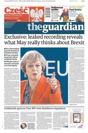 The Guardian () Newspaper Front Page for 26 October 2016