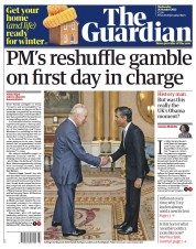The Guardian () Newspaper Front Page for 26 October 2022