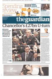 The Guardian () Newspaper Front Page for 26 November 2015