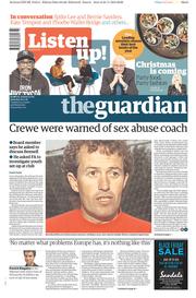 The Guardian () Newspaper Front Page for 26 November 2016